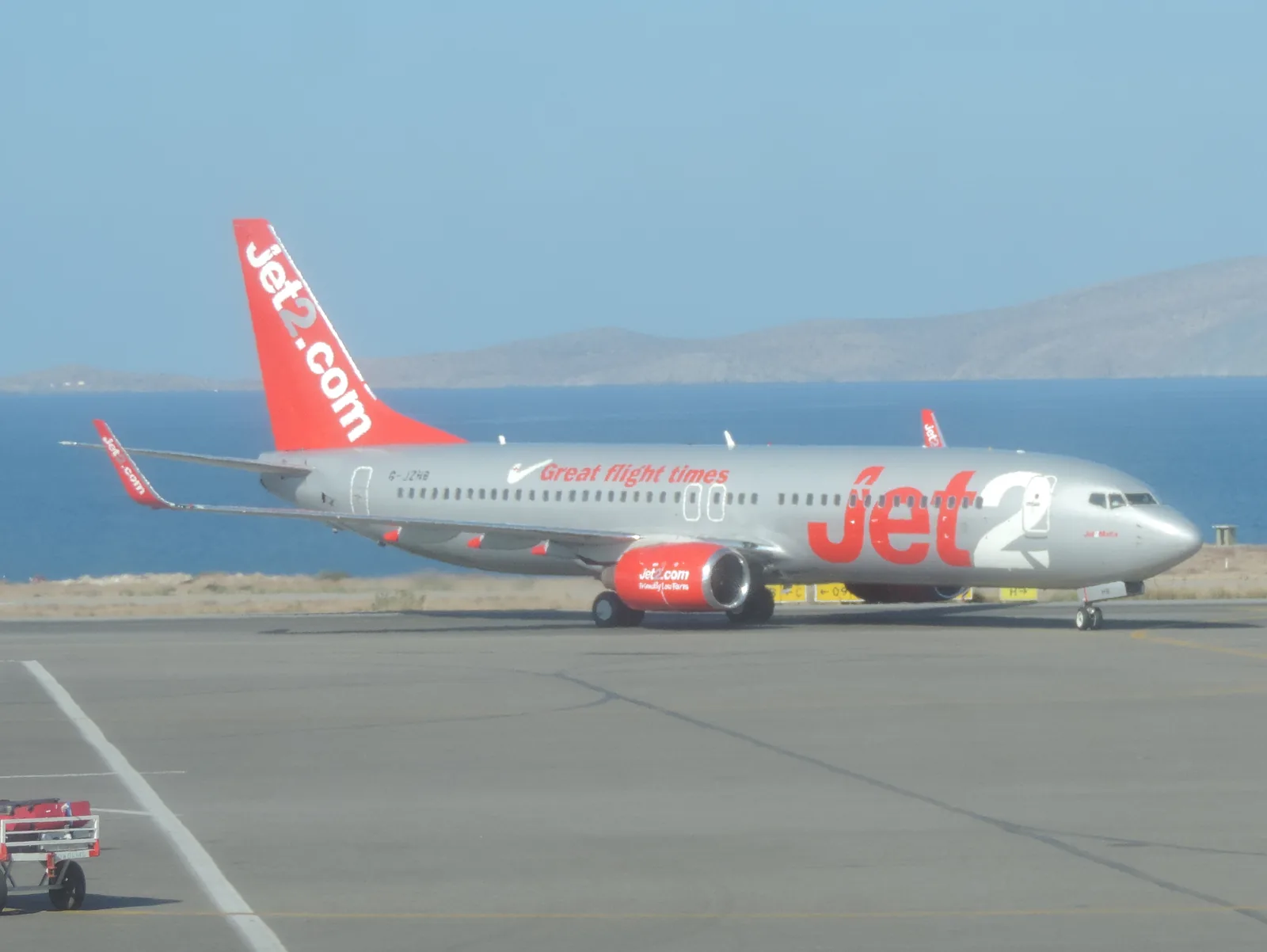 A Jet2 Boeing 737 at Heraklion International Airport, Crete